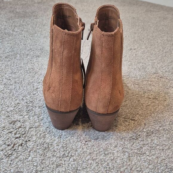 Frye Sandra Chelsea Suede Ankle Block Heel Boot Size 9 - Picture 3 of 7